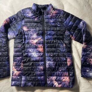 Lands' End Starry Night Puffer Jacket 14/16
